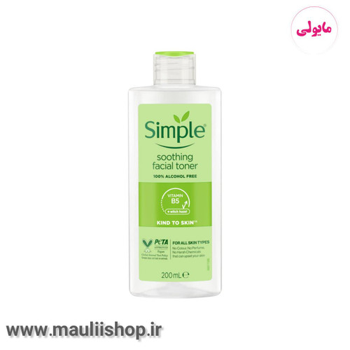 تونر تسکین دهنده پوست حساس Kind To Skin سیمپل 200ml