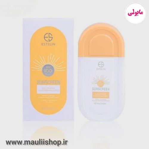کرم ضدآفتاب رنگی استلین SPF100 فلوئیدی حجم صدمیل اورجینال
