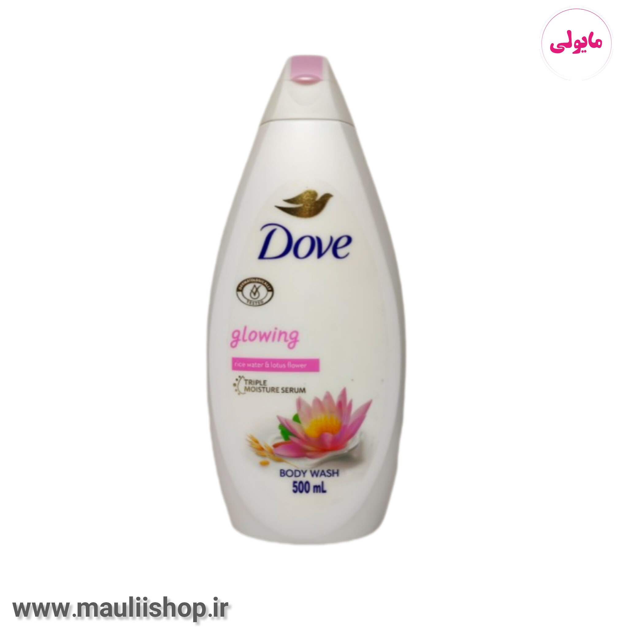 شامپو بدن داو اورجینال حاوی عصاره نیلوفر آبی و آب برنج مدل GLOWING