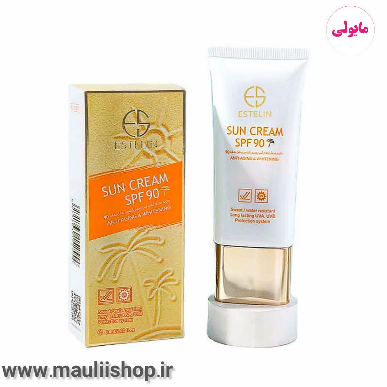 کرم ضدآفتاب ضدپیری و روشن کننده استلین اورجینال SPF90 حجم60میل